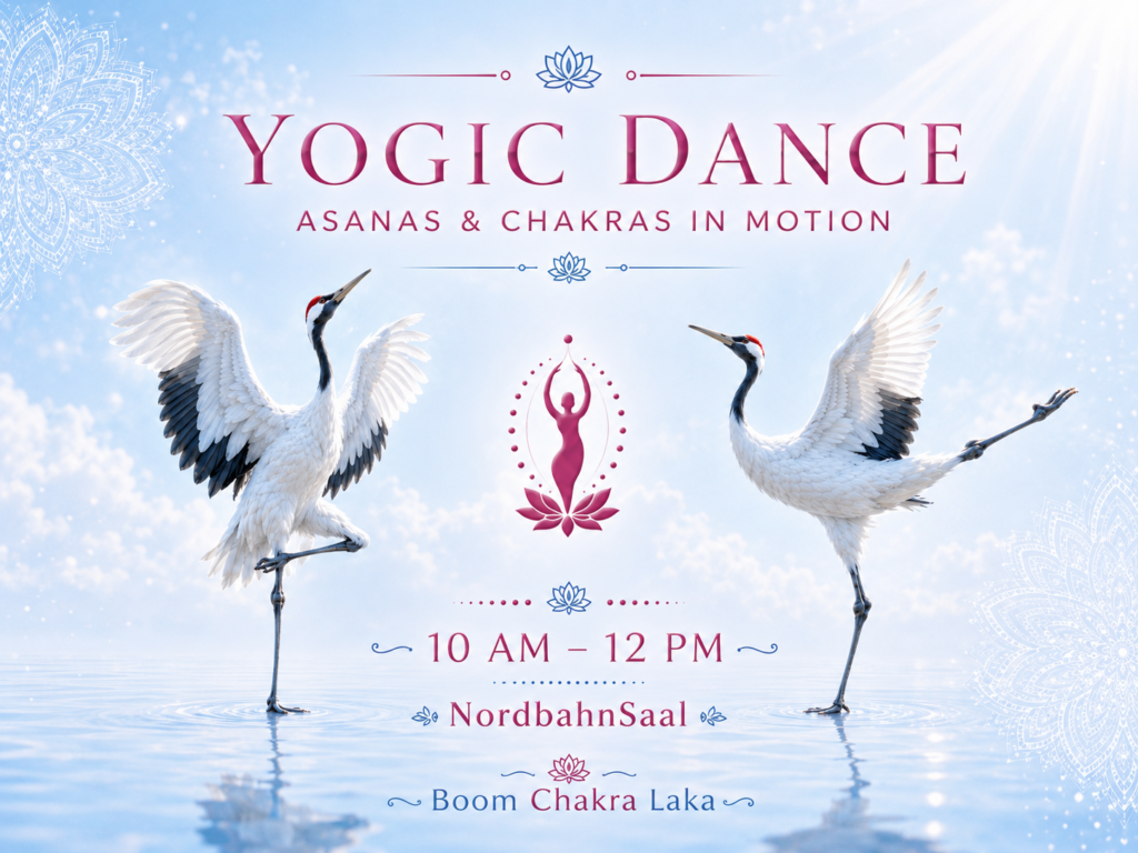 Yogic Dance bei Boom Chakra Laka mit Dunkelbunt im Wiener NordbahnSaal